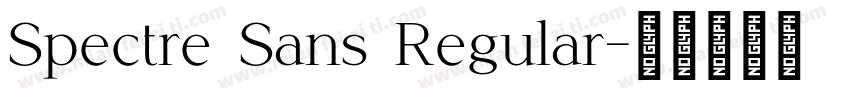 Spectre Sans Regular字体转换